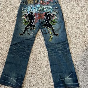 Christian Audigier Mens 34x32 jeans